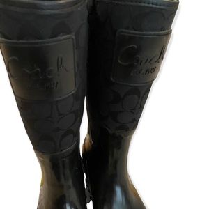 COACH rain boots 8-10